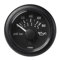 Vdo Marine 2-1/16" Oil Pressure Gauge 80 PSI/5 Bar-8-32V-Black Dial-Round Bezel A2C59514128